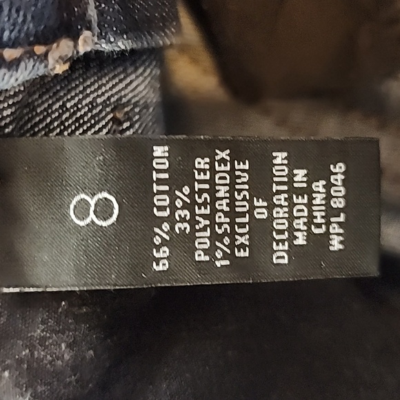 INC regular Bootcut Fit Dark Blue Denim Jeans Size 8 - Picture 7 of 8